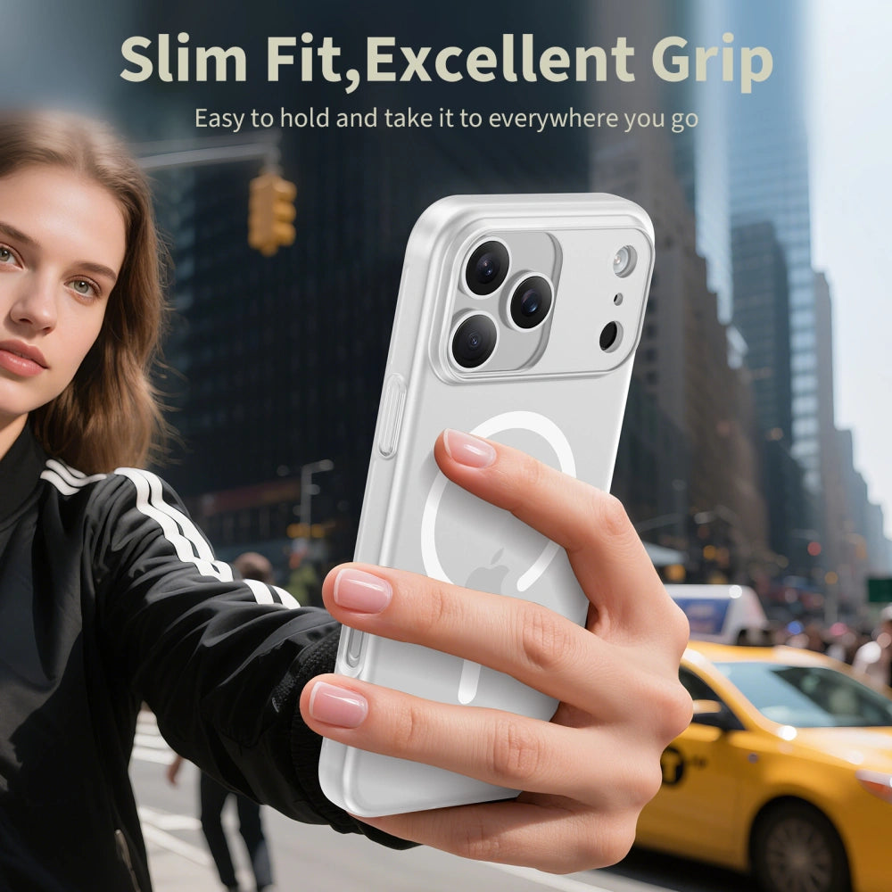 Tech-Protect iPhone 17 Pro MagSlim - Σκληρή Θήκη με MagSafe - Matte / White