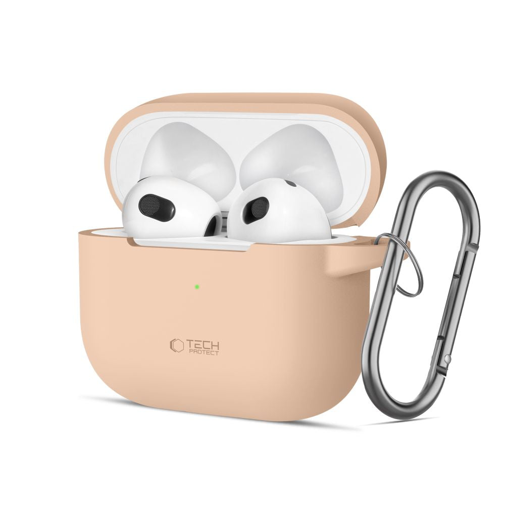 Tech-Protect AirPods 3 Θήκη Σιλικόνης - Silicone Hook - Caffe Latte