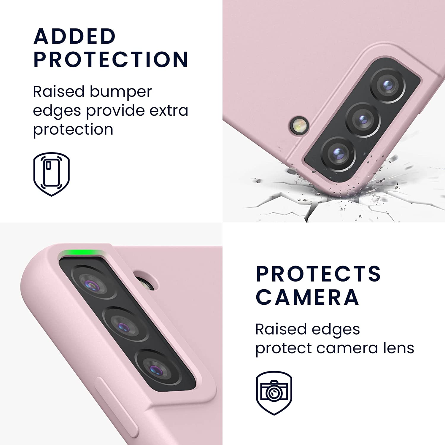 KW Samsung Galaxy S22 Plus Θήκη Σιλικόνης Rubberized TPU - Matte Dusty Pink - 56761.52