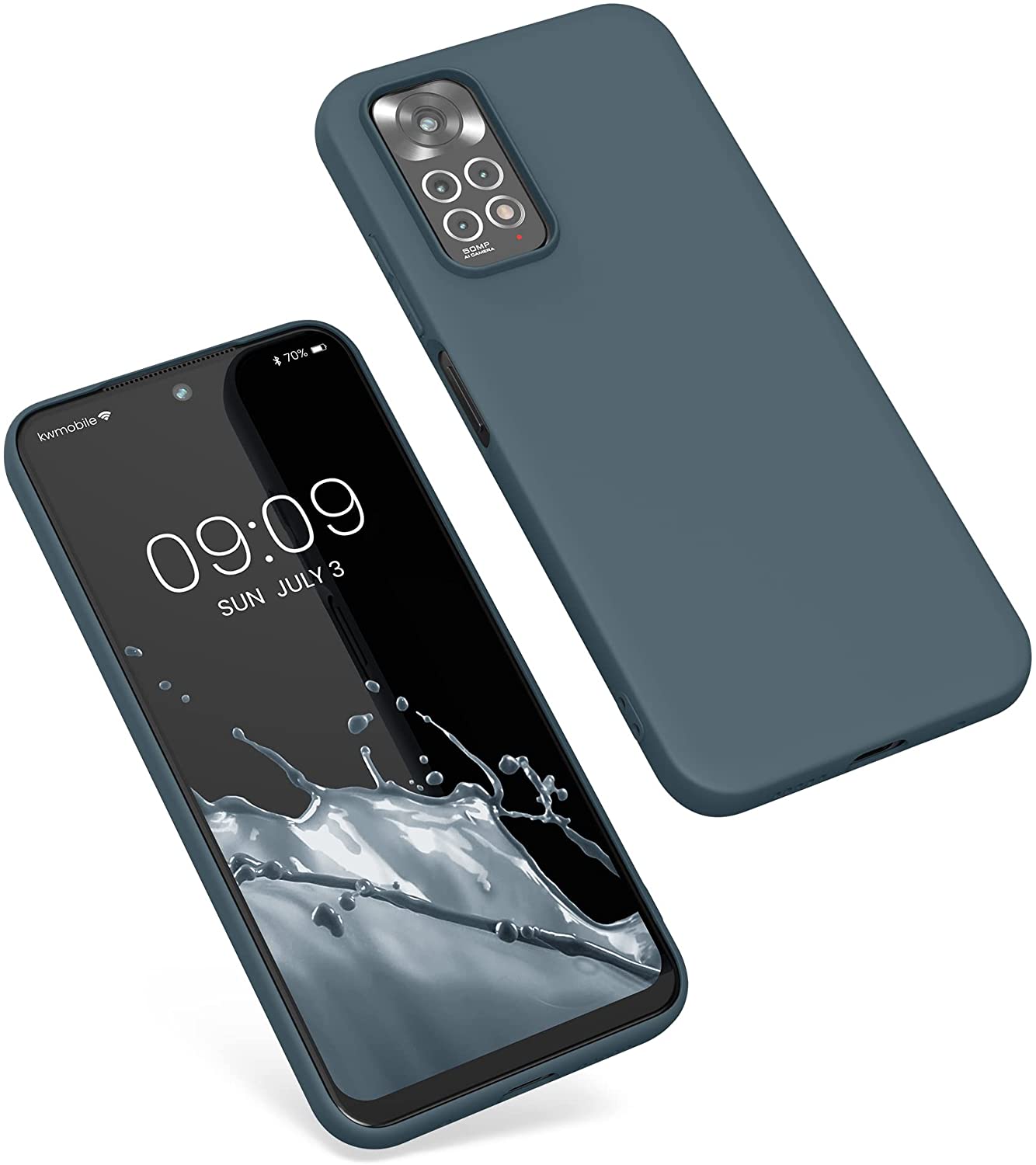 KW Xiaomi Redmi Note 11 / Redmi Note 11S Θήκη Σιλικόνης TPU - Slate Grey - 57368.202