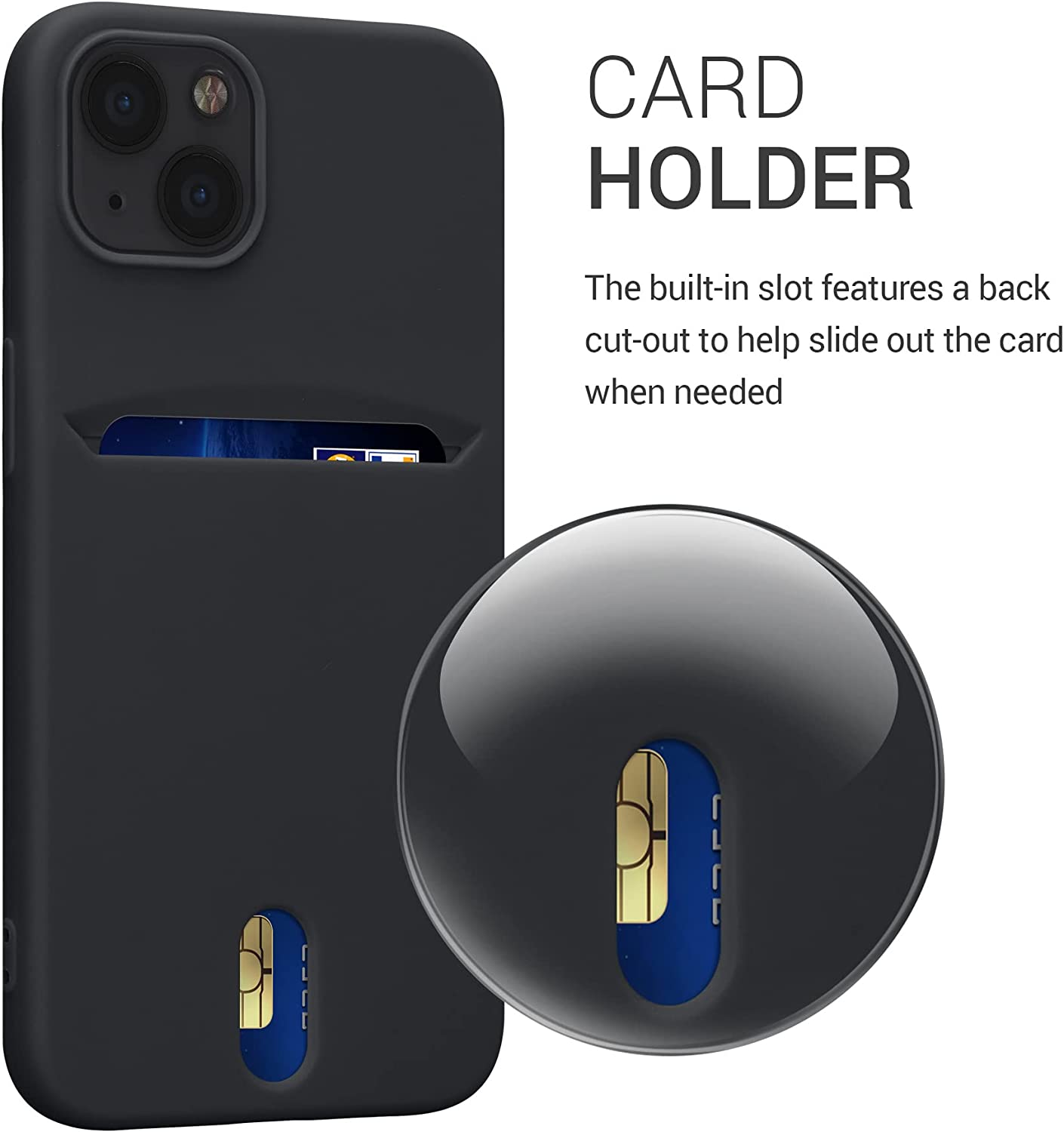 KW iPhone 13 Θήκη Σιλικόνης TPU - Black - 57748.01