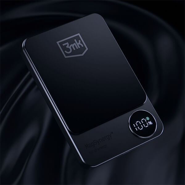 3MK MagSynergy MagSafe PowerBank 5000mAh με 1 Θύρα Type-C και 1 Θύρα Lightning - Black