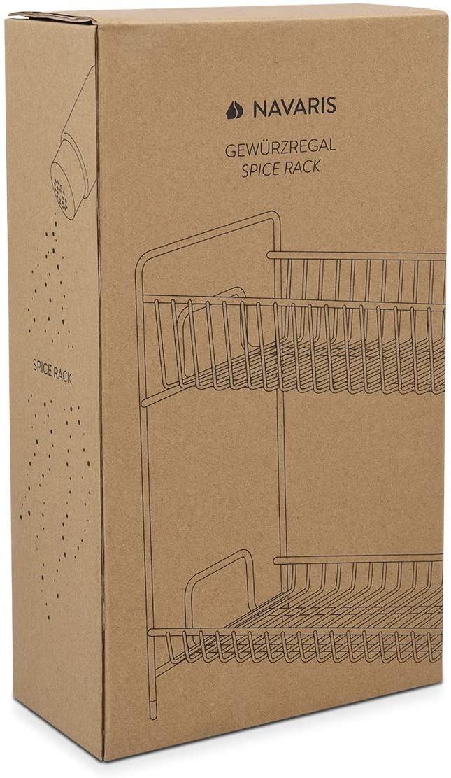 Navaris Μεταλλικό Ράφι Καρυκευμάτων Δύο Επιπέδων - 51113.01