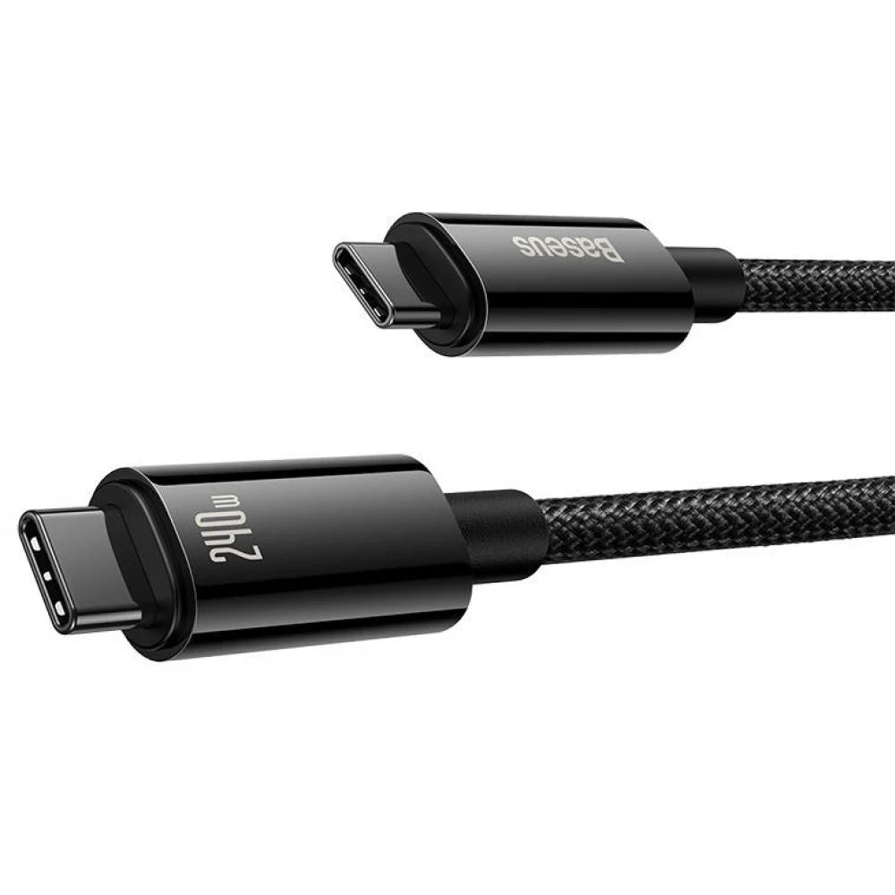 Baseus Καλώδιο Γρήγορης Φόρτισης 240W Type - C to Type - C - 1M - Tungsten Gold Series - Black
