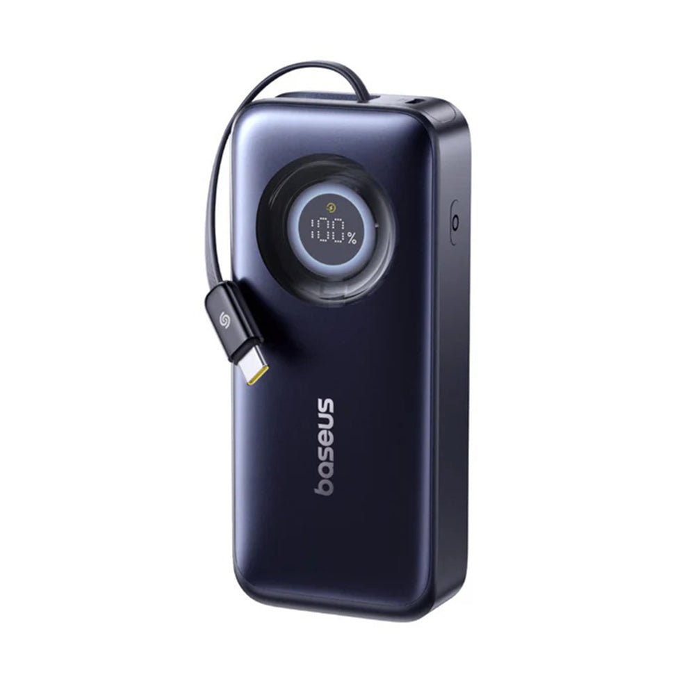 Baseus Power Bank 20000mAh 67W με Οθόνη και Ενσωματωμένο Καλώδιο Type - C - Enercore CR11 - Black