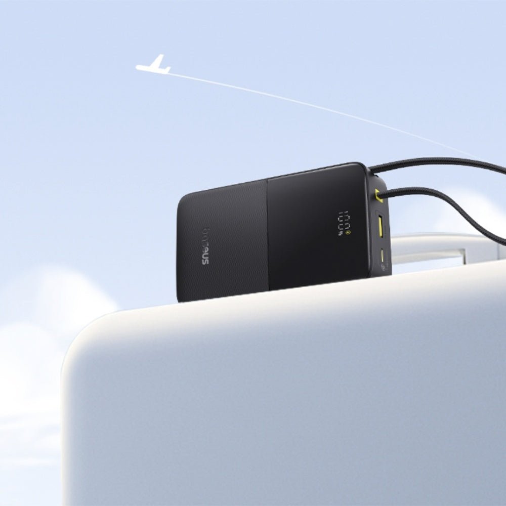 Baseus PowerBank 20000mAh 22.5W με Ενσωματωμένo Καλώδιo Type-C - EnerFill Bipow2 Pro - Cosmic Black