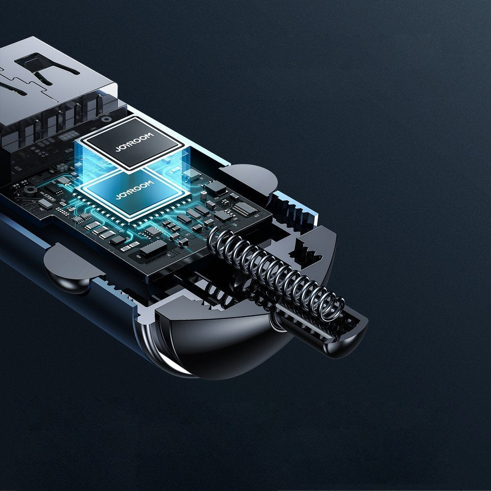 Joyroom C-A35 Φορτιστής Αυτοκινήτου Γρήγορης Φόρτισης με 1 Θύρα USB και 1 Θύρα Type-C 5A PD 45W QC 3.0 - Grey