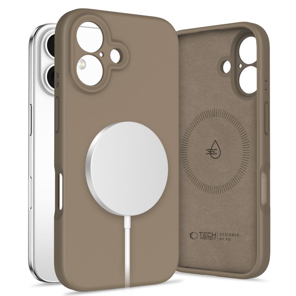 Tech-Protect iPhone 16 Liquid Silicone - MagSafe Θήκη Σιλικόνης TPU - Chocolate Brown