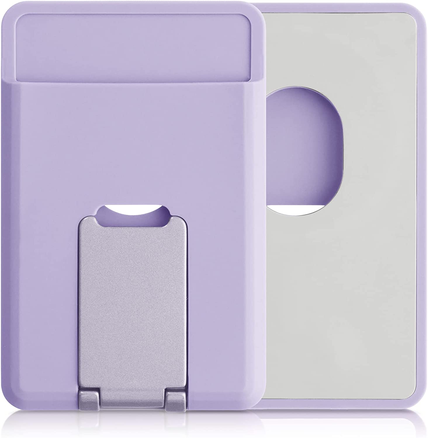 KW iPhone Μαγνητική Θήκη από Σιλικόνη για Πιστωτικές Κάρτες με Stand - Light Lavender - 58791.139