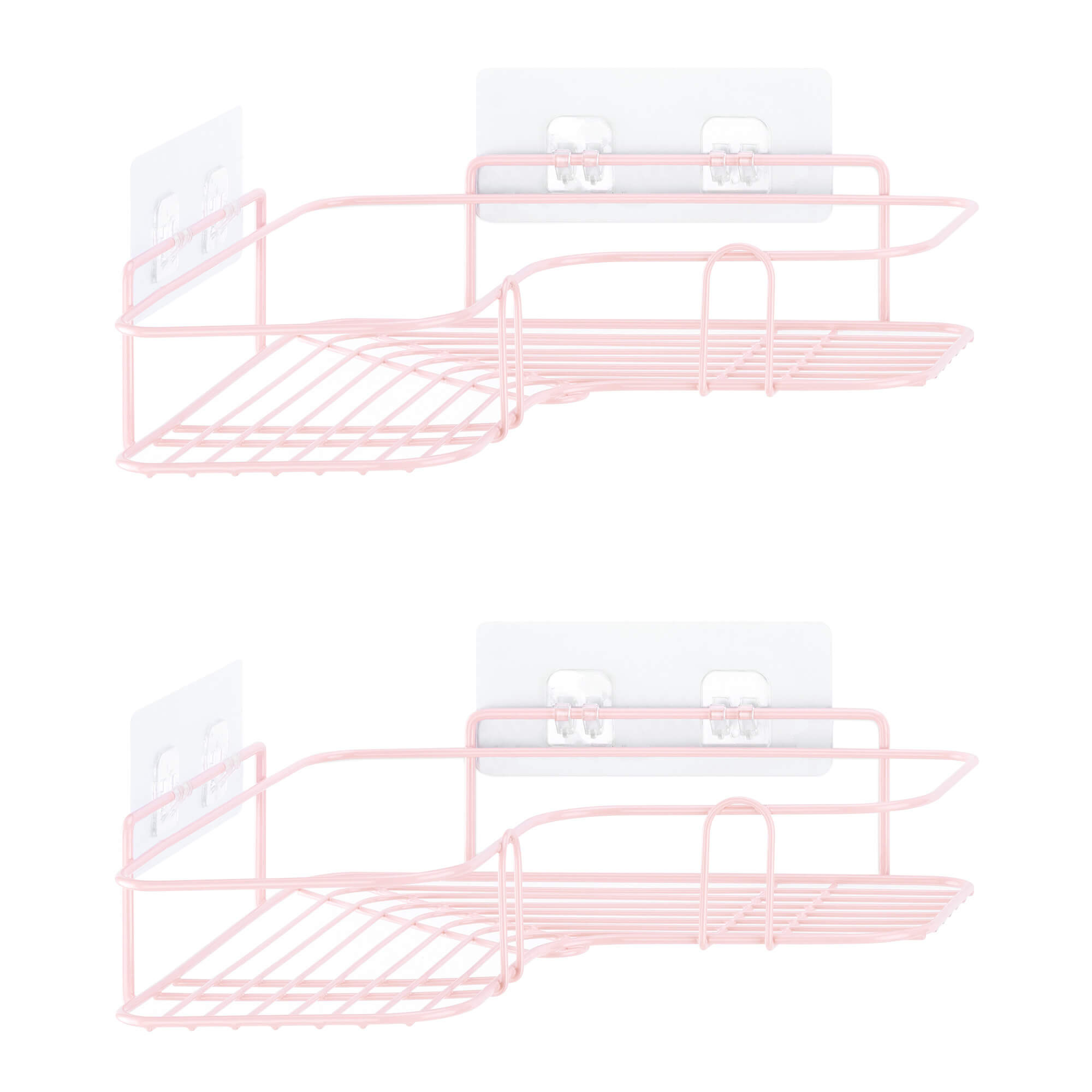 Navaris Σετ με 2 Μεταλλικά Ράφια Ντουζιέρας - Pink - 57098.08