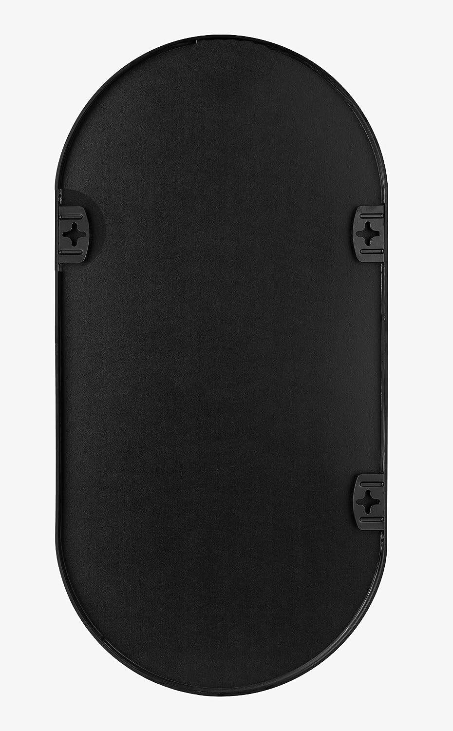 Navaris Οβάλ Καθρέπτης Τοίχου - 75 x 38 x 3 cm - Black - 59011.01