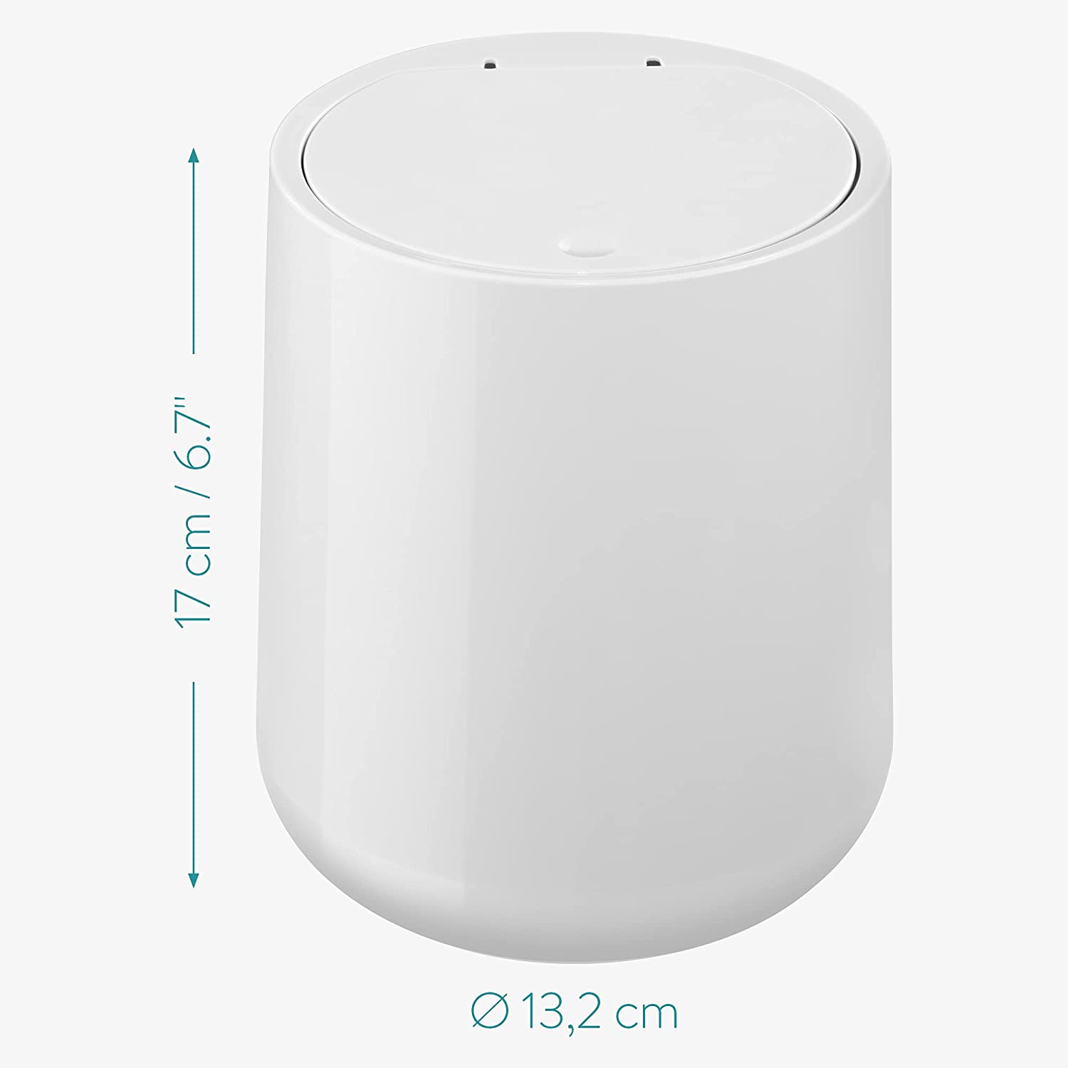 Navaris Μίνι Κάδος Απορριμμάτων Γραφείου με Καπάκι - Grey - 54187.22