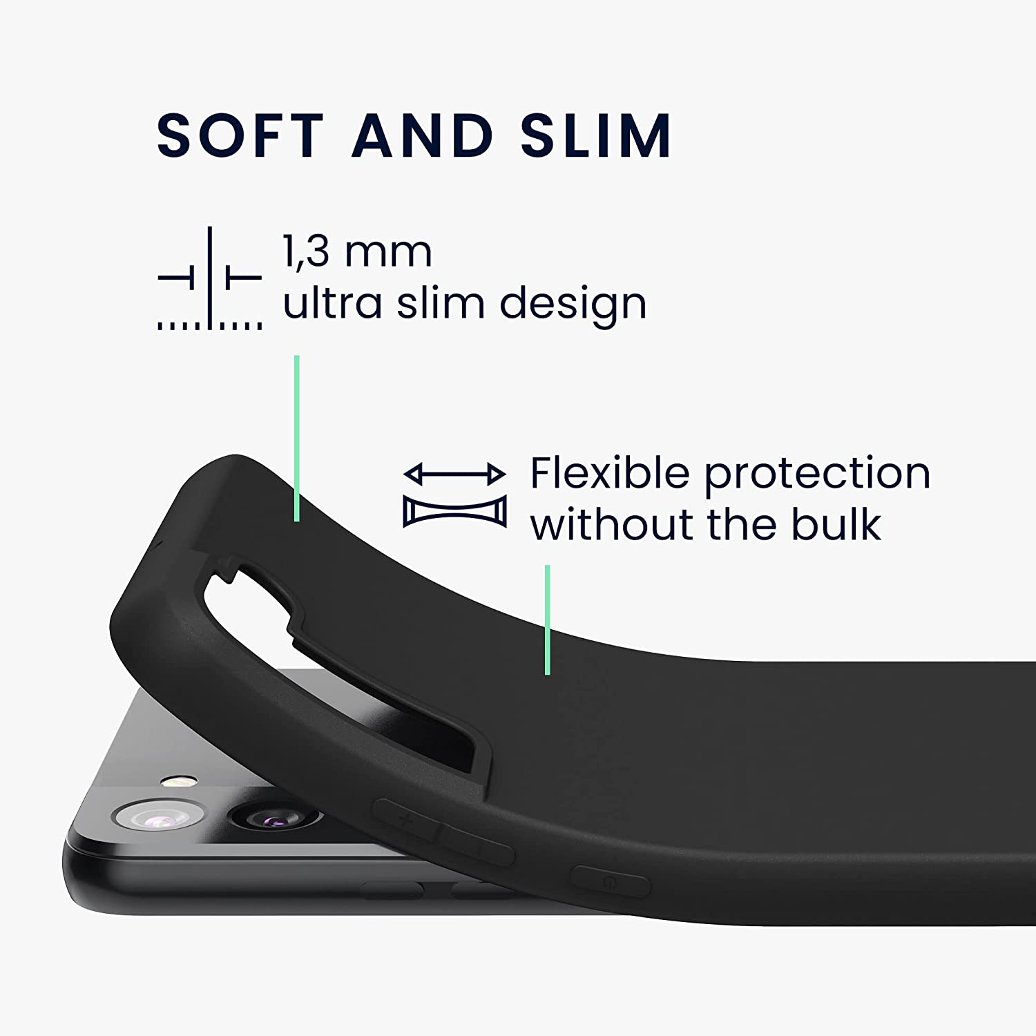 KW Samsung Galaxy S22 Plus Θήκη Σιλικόνης TPU - Matte Black - 56763.47