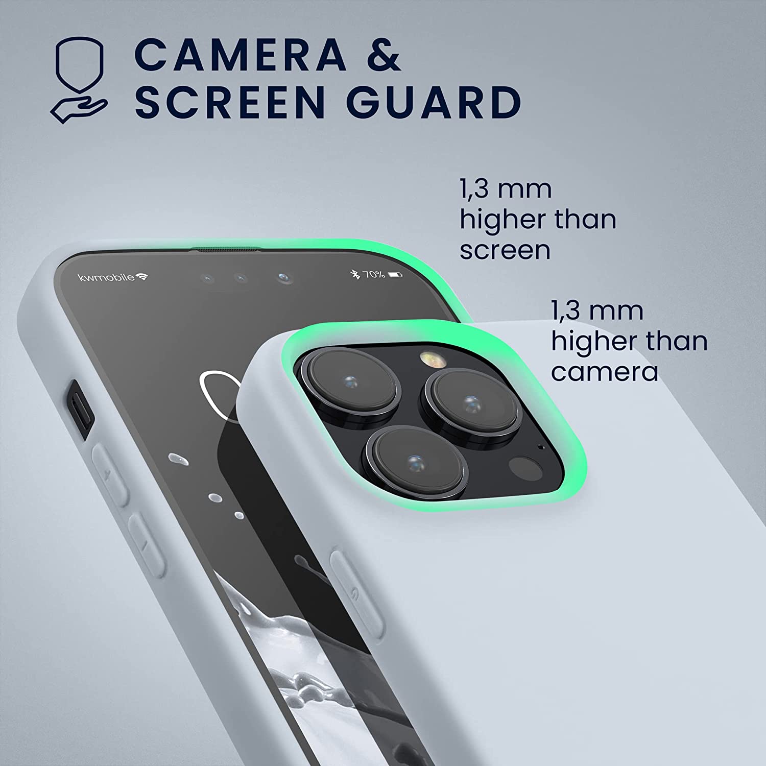 KW iPhone 14 Pro Λεπτή Θήκη Σιλικόνης TPU - Light Blue Matte - 59077.58