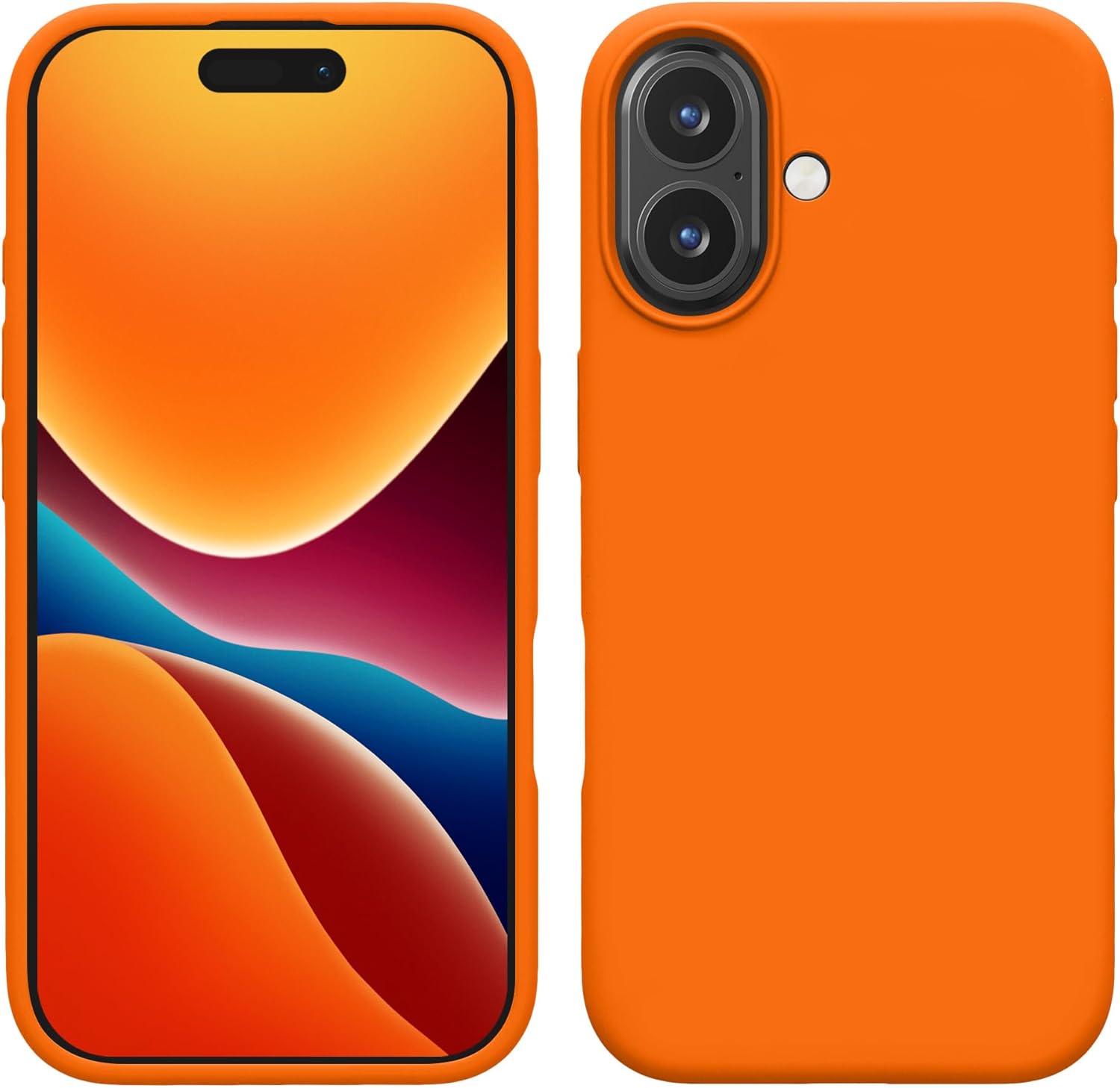 KW iPhone 16 Plus Θήκη Σιλικόνης Rubberized TPU - Fruity Orange
