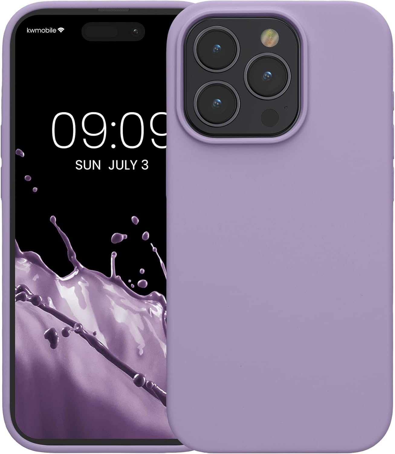 KW iPhone 15 Pro Max Θήκη Σιλικόνης Rubberized TPU - Violet Purple
