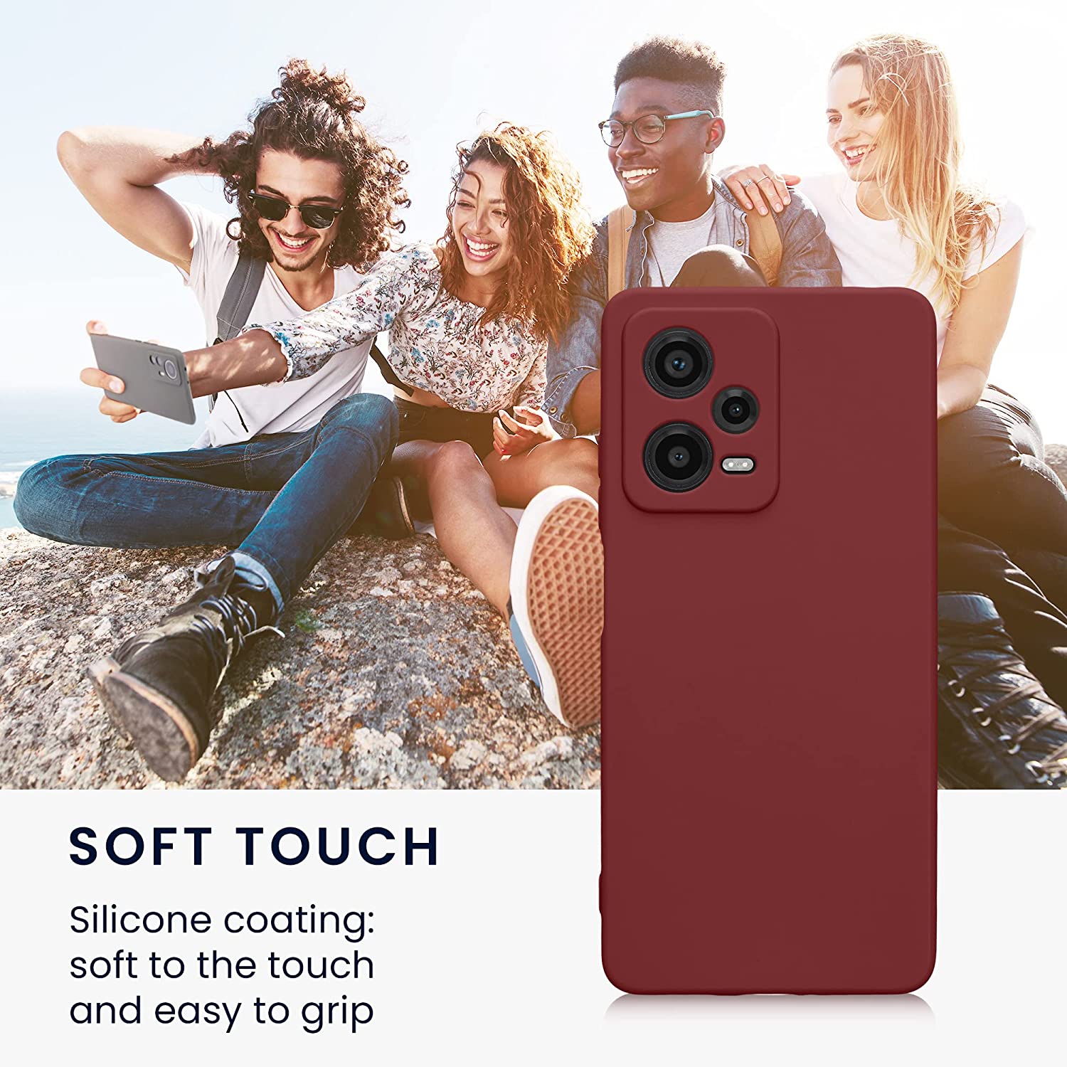 KW Xiaomi Redmi Note 12 Pro+ Θήκη Σιλικόνης TPU - Bordeaux Purple - 60686.187