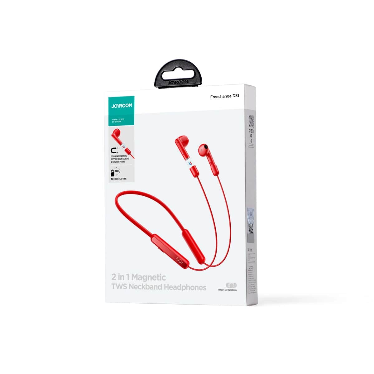 Joyroom JR-DS1 Sports TWS Neckband Bluetooth 5.3 - Ασύρματα ακουστικά Κλήσεις / Μουσική - Red