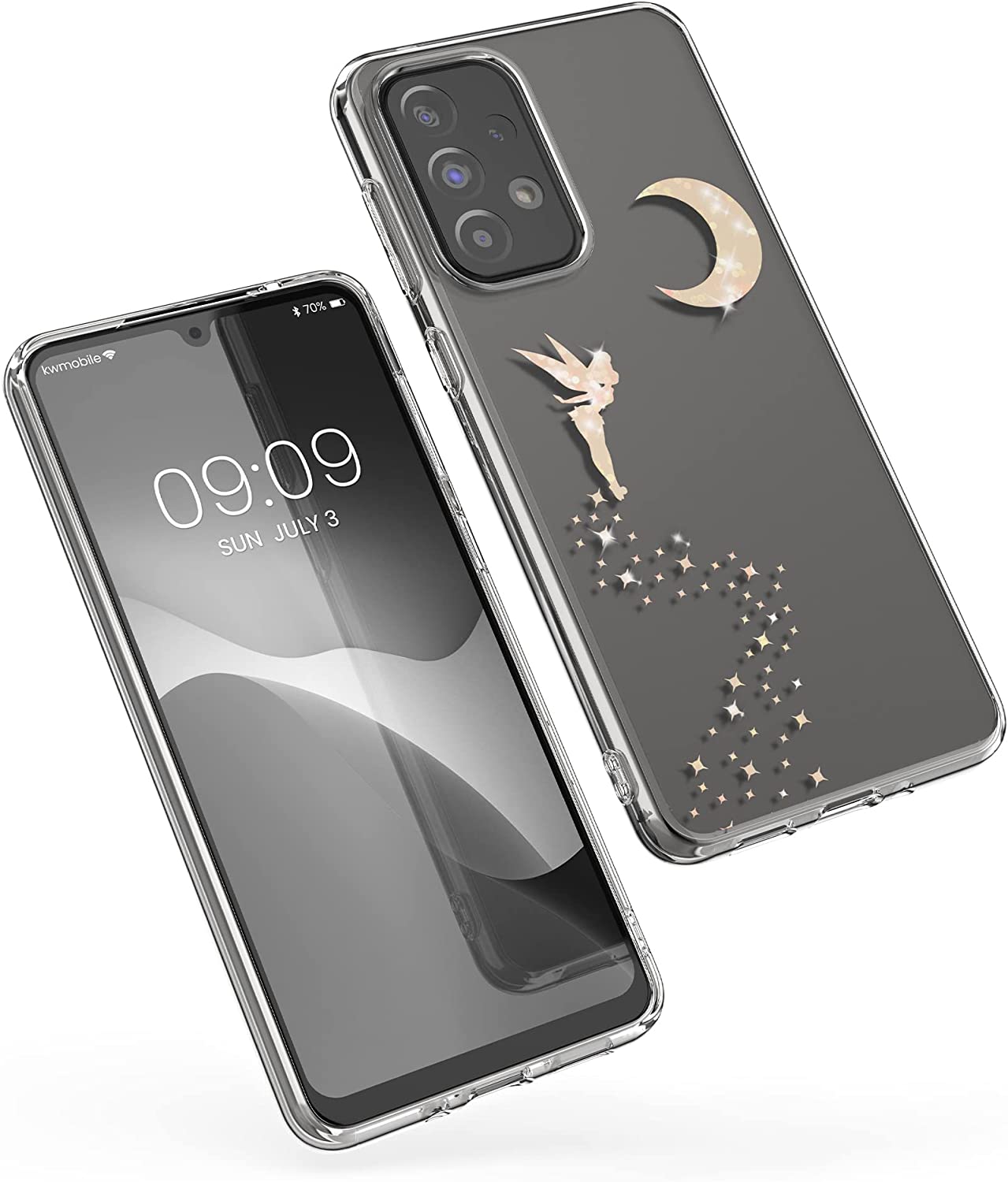 KW Samsung Galaxy A33 5G Θήκη Σιλικόνης TPU Design Fairy Glitter - Rose Gold - Διάφανη - 58799.01