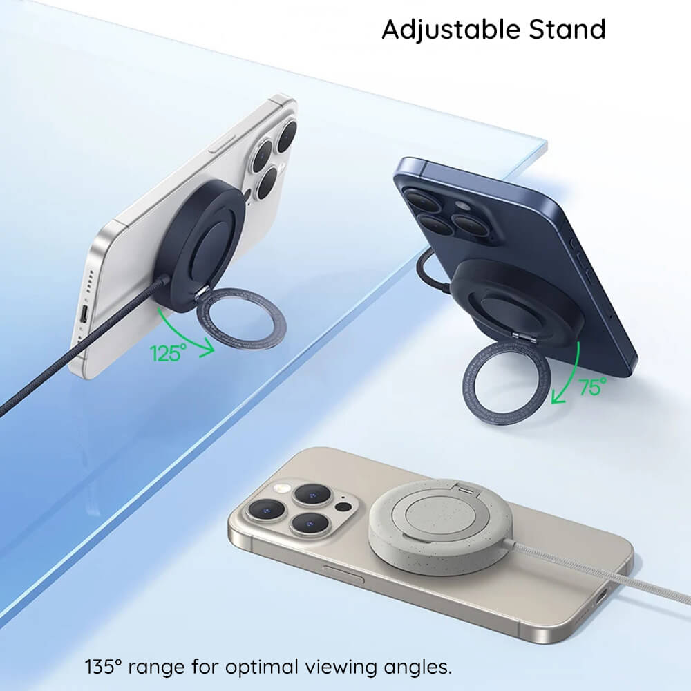 Baseus Simple Mini4 Air 15W Ασύρματος Φορτιστής MagSafe με Βάση - Cosmic Black