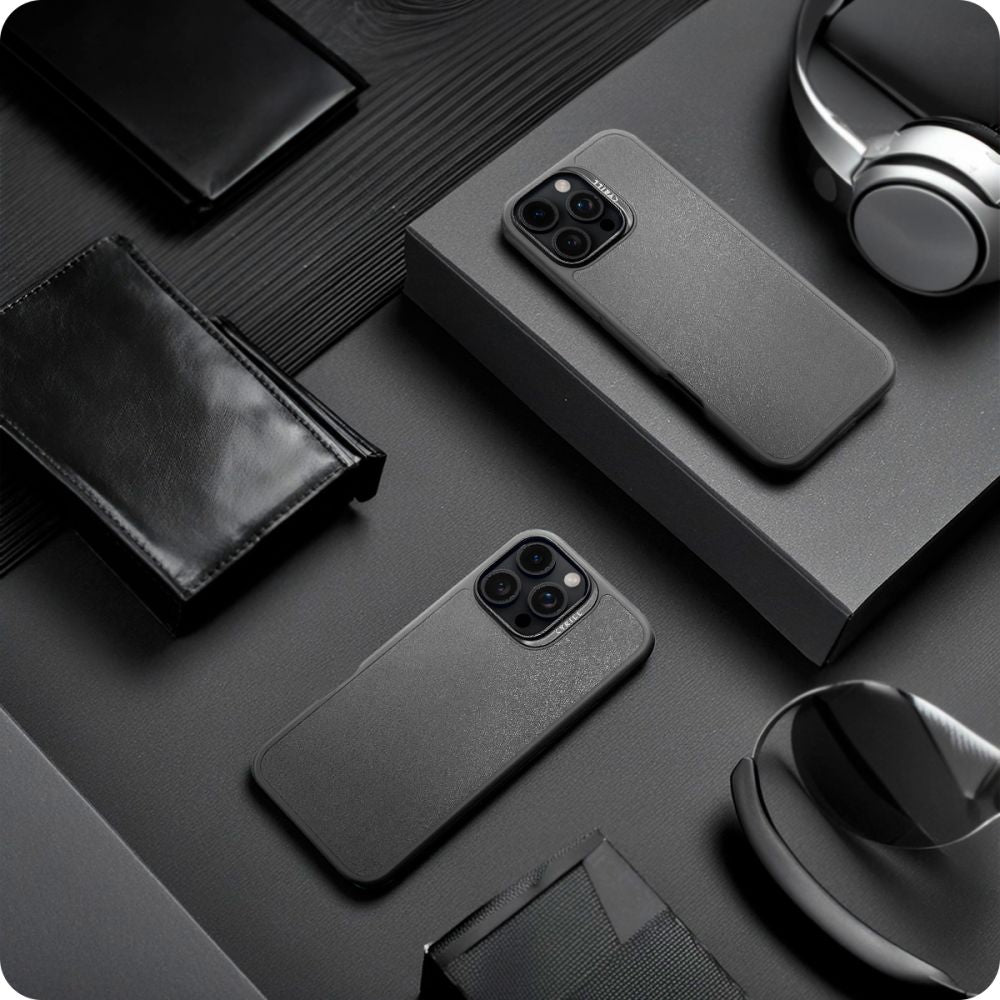 Spigen Cyrill iPhone 16 Pro Kajuk Mag Θήκη με Επένδυση Συνθετικού Δέρματος και MagSafe - Black