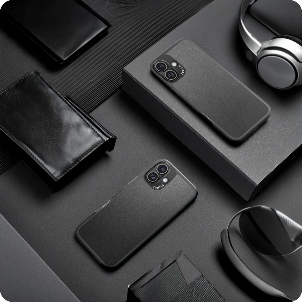 Spigen Cyrill iPhone 16 Kajuk Mag Θήκη με Επένδυση Συνθετικού Δέρματος και MagSafe - Black