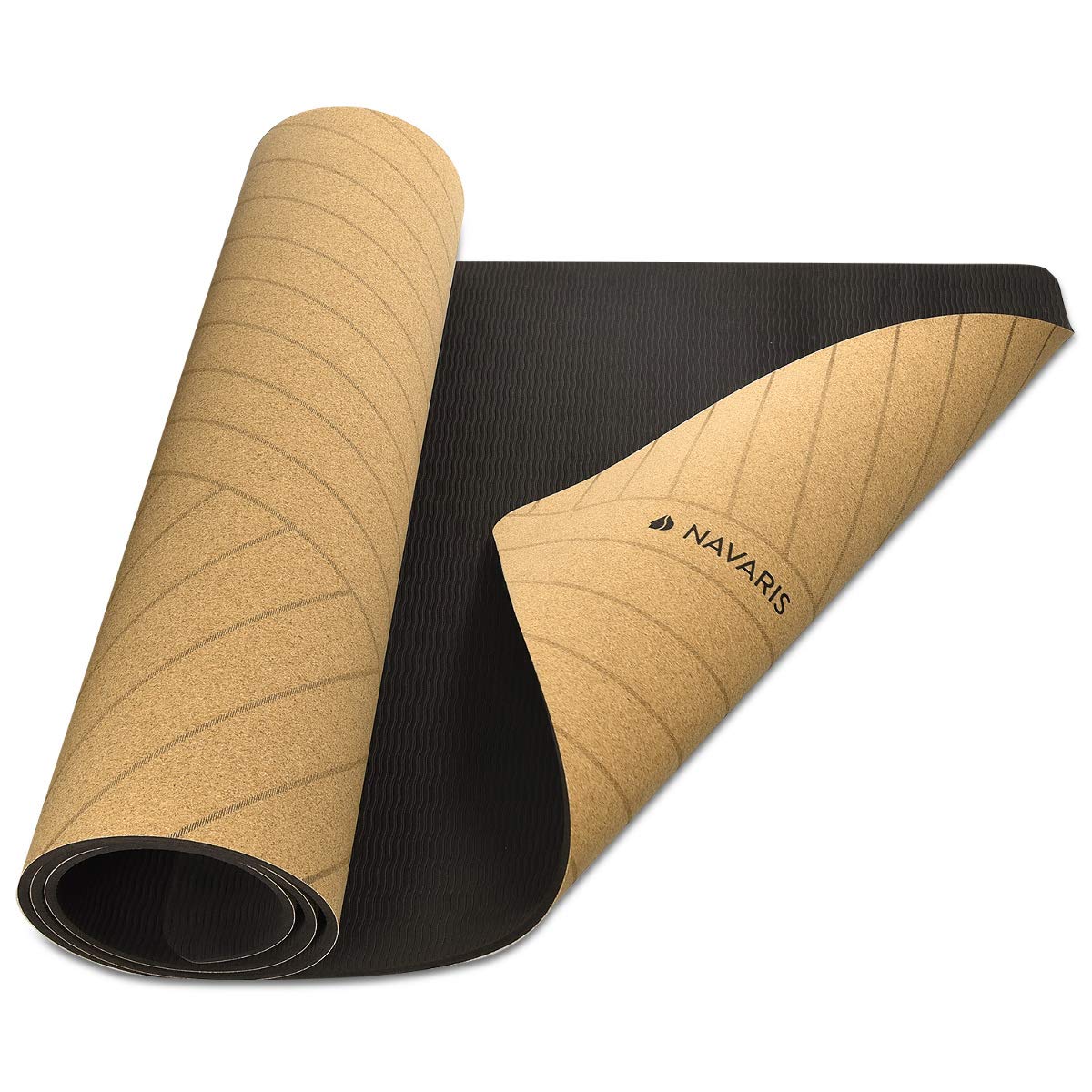 Navaris Workout Mat Στρώμα Γυμναστικής από Φελλό με Χειρολαβή - Brown - 44764.05