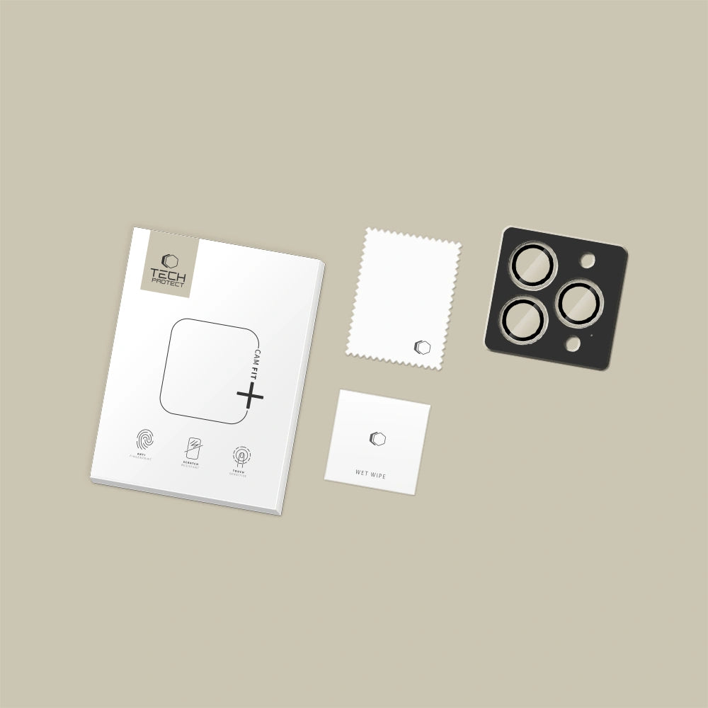 Tech-Protect iPhone 14 Pro / 14 Pro Max / 15 Pro / 15 Pro Max / 16 Pro / 16 Pro Max / 17 Pro / 17 Pro Max Camring Fit+ Αντιχαρακτικό Γυαλί για την Κάμερα - Διάφανο