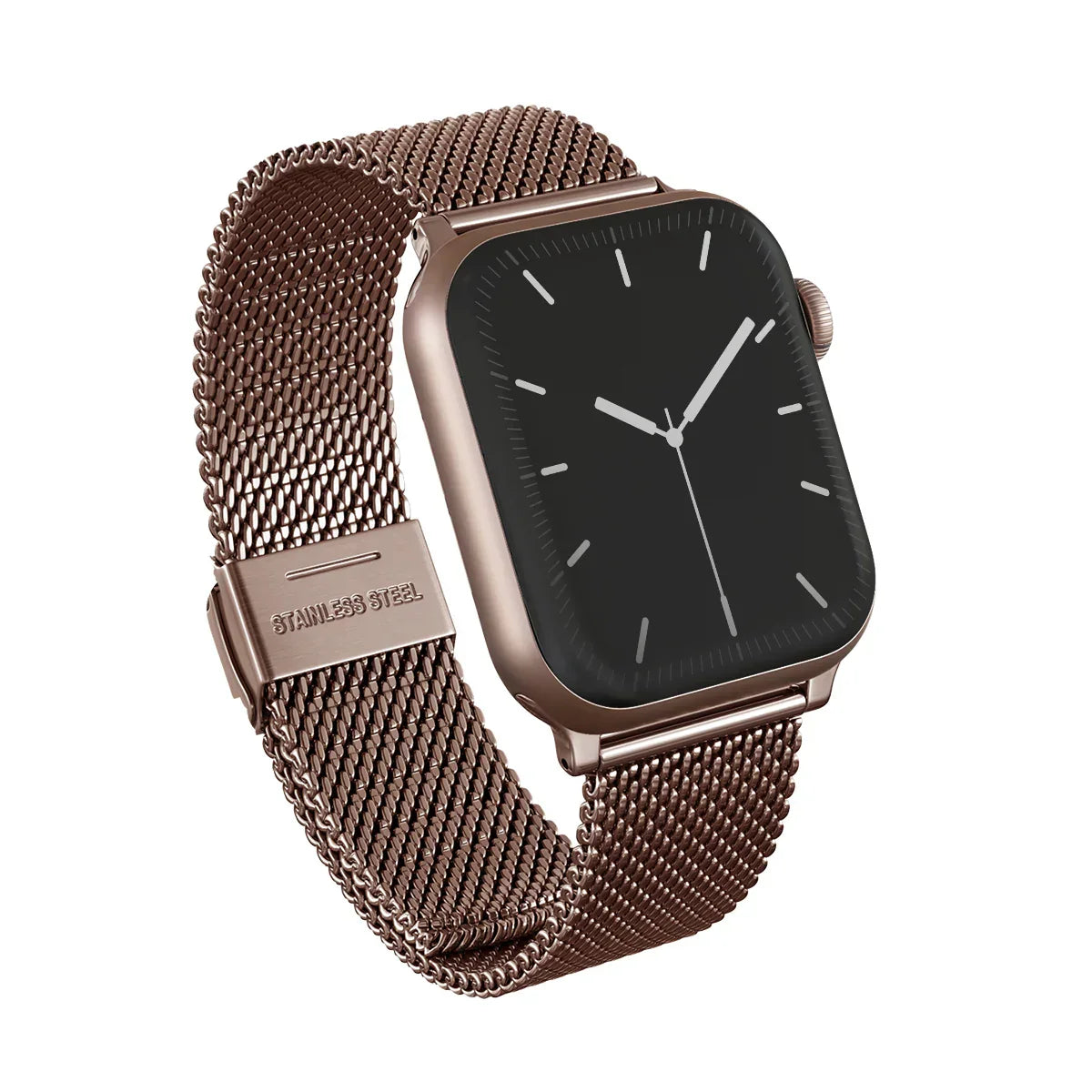 Burga Λουράκι Apple Watch 4/5/6/7/8/9/10/11 - SE (1/2/3) – 40/41/42mm - Mesh Elegance - Rose Gold - likebrands.gr