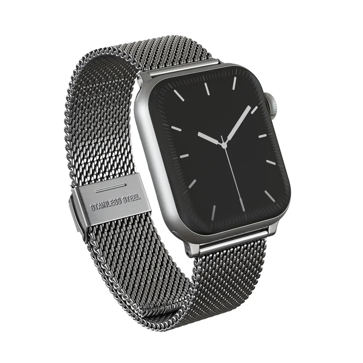 Burga Λουράκι Apple Watch 4/5/6/7/8/9/10/11 - SE (1/2/3) – 40/41/42mm - Mesh Elegance - Silver - likebrands.gr