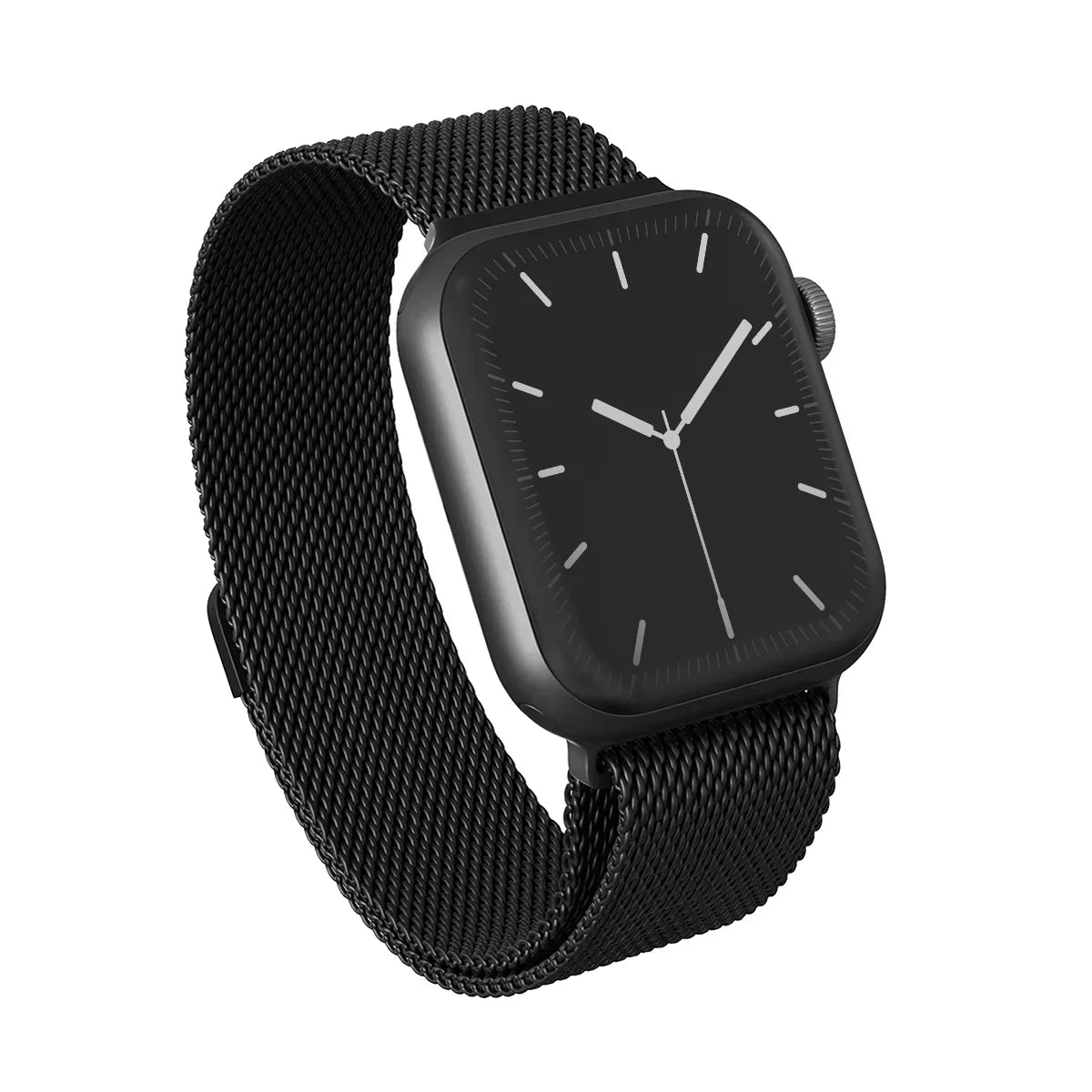 Burga Λουράκι Apple Watch 4/5/6/7/8/9/10/11 - SE (1/2/3) – 40/41/42mm - Metal Mesh - Black - likebrands.gr