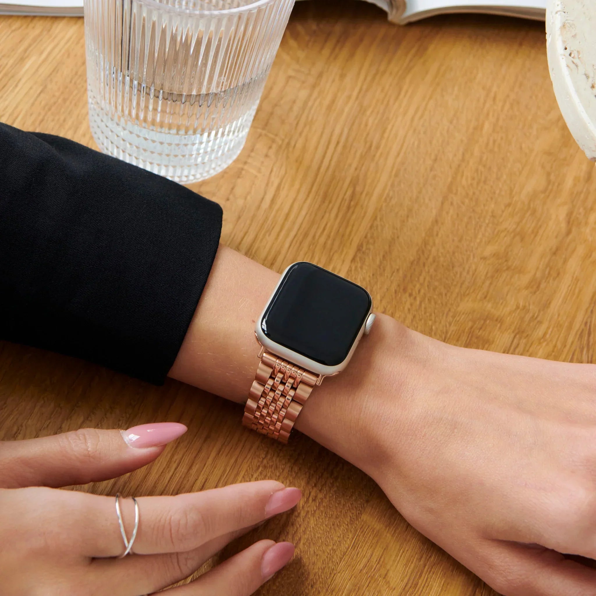 Burga Λουράκι Apple Watch 4/5/6/7/8/9/10/11 - SE (1/2/3) - Ultra (1/2/3) – 44/45/46/49mm - Chic Royal - Rose Gold