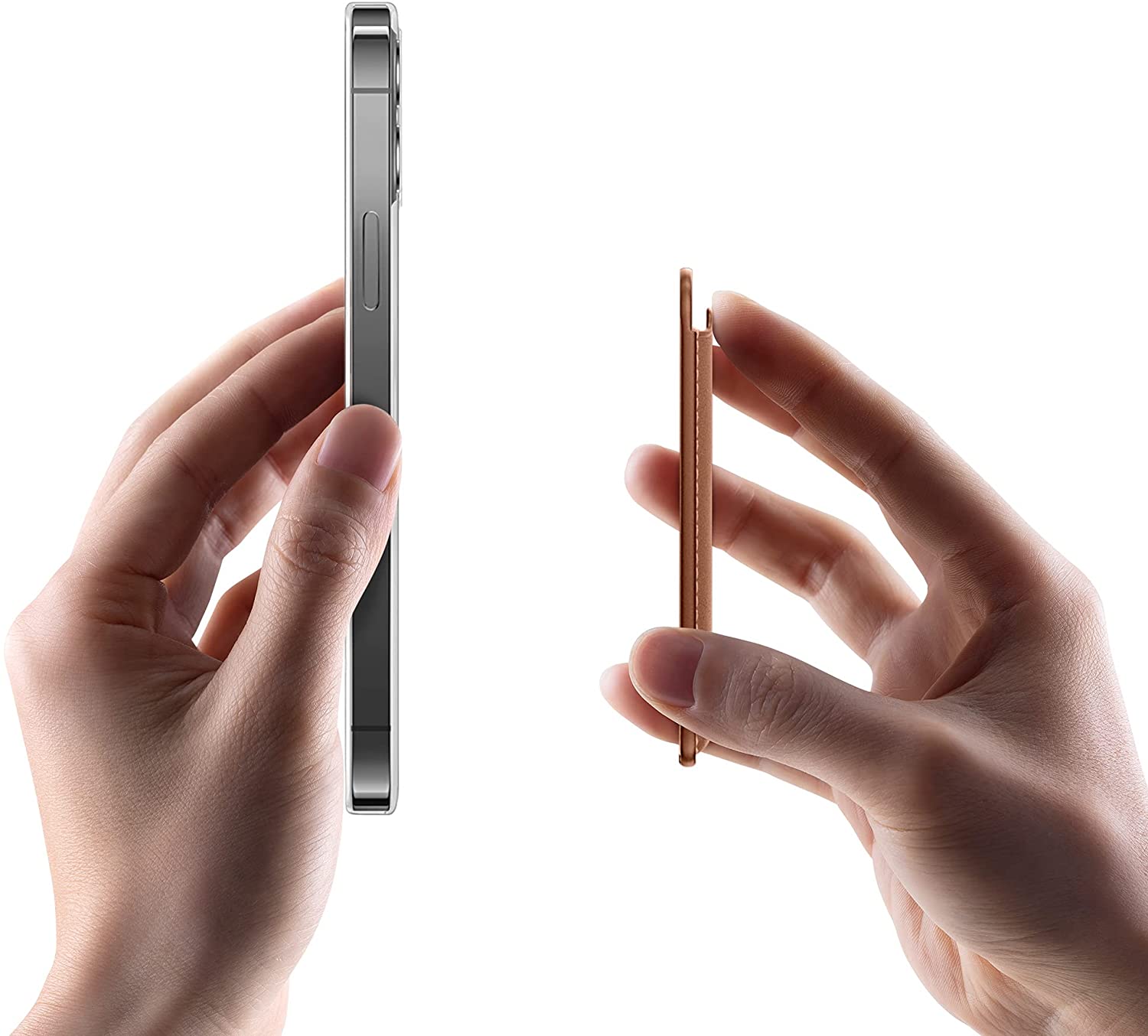 KW iPhone Θήκη από Συνθετικό Δέρμα για Πιστωτικές Κάρτες - Brown - 54606.05