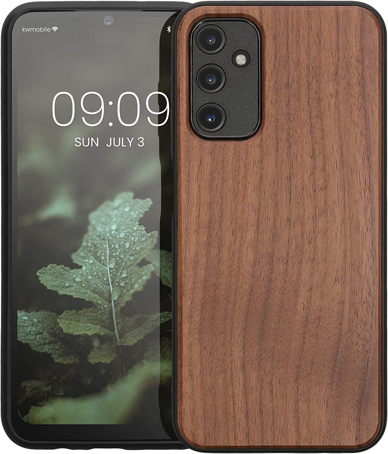 KW Samsung Galaxy A14 5G Θήκη από Φυσικό Ξύλο - Dark Brown - 60812.18