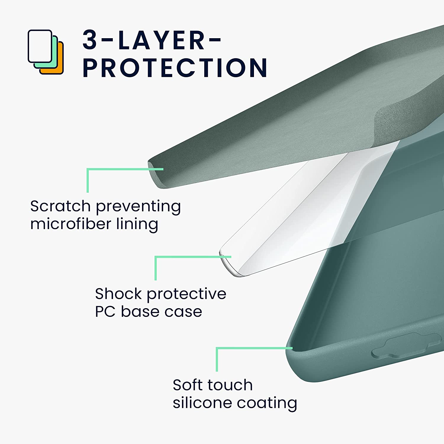 KW Samsung Galaxy S23 Θήκη Σιλικόνης Rubberized TPU - Arctic Night - 60273.207