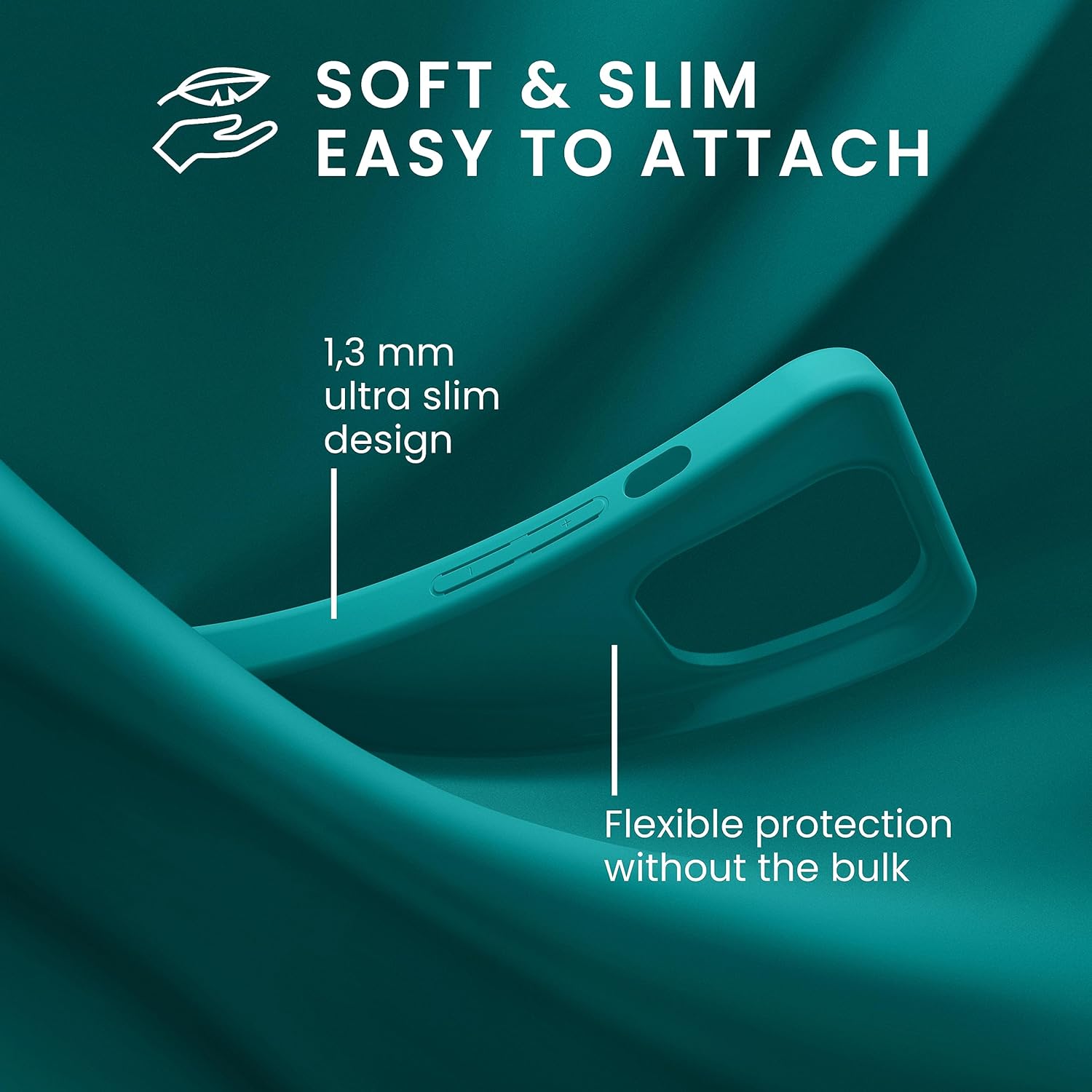 KW iPhone 15 Pro Max Λεπτή Θήκη Σιλικόνης TPU - Teal Matte - 61960.57