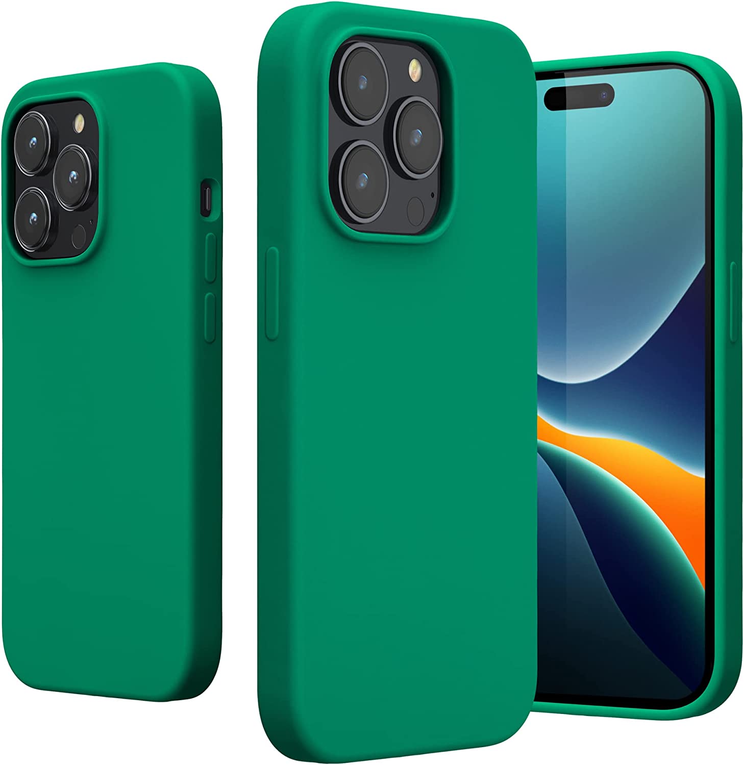 KW iPhone 14 Pro Θήκη Σιλικόνης TPU - Emerald Green - 59073.142