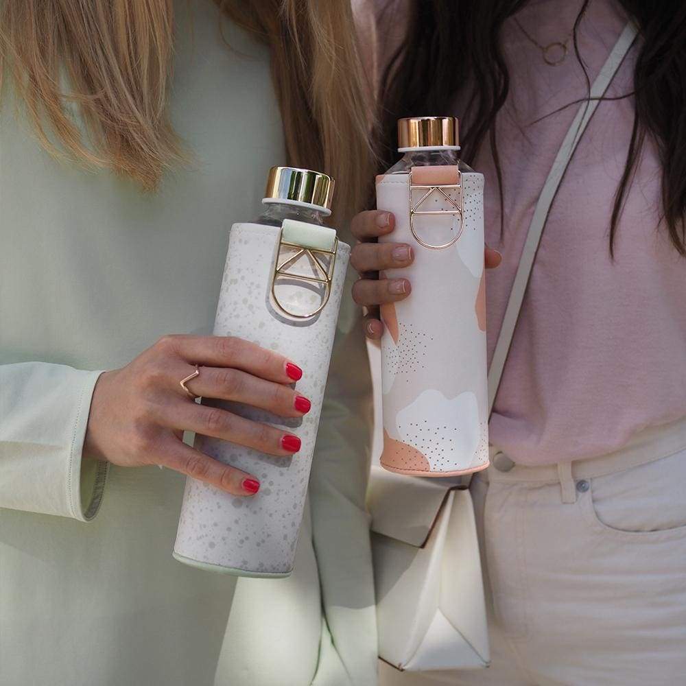 Equa Mismatch Essence Γυάλινο Μπουκάλι Νερού με Θήκη από Δερματίνη - 750ml - Essence / Διάφανο