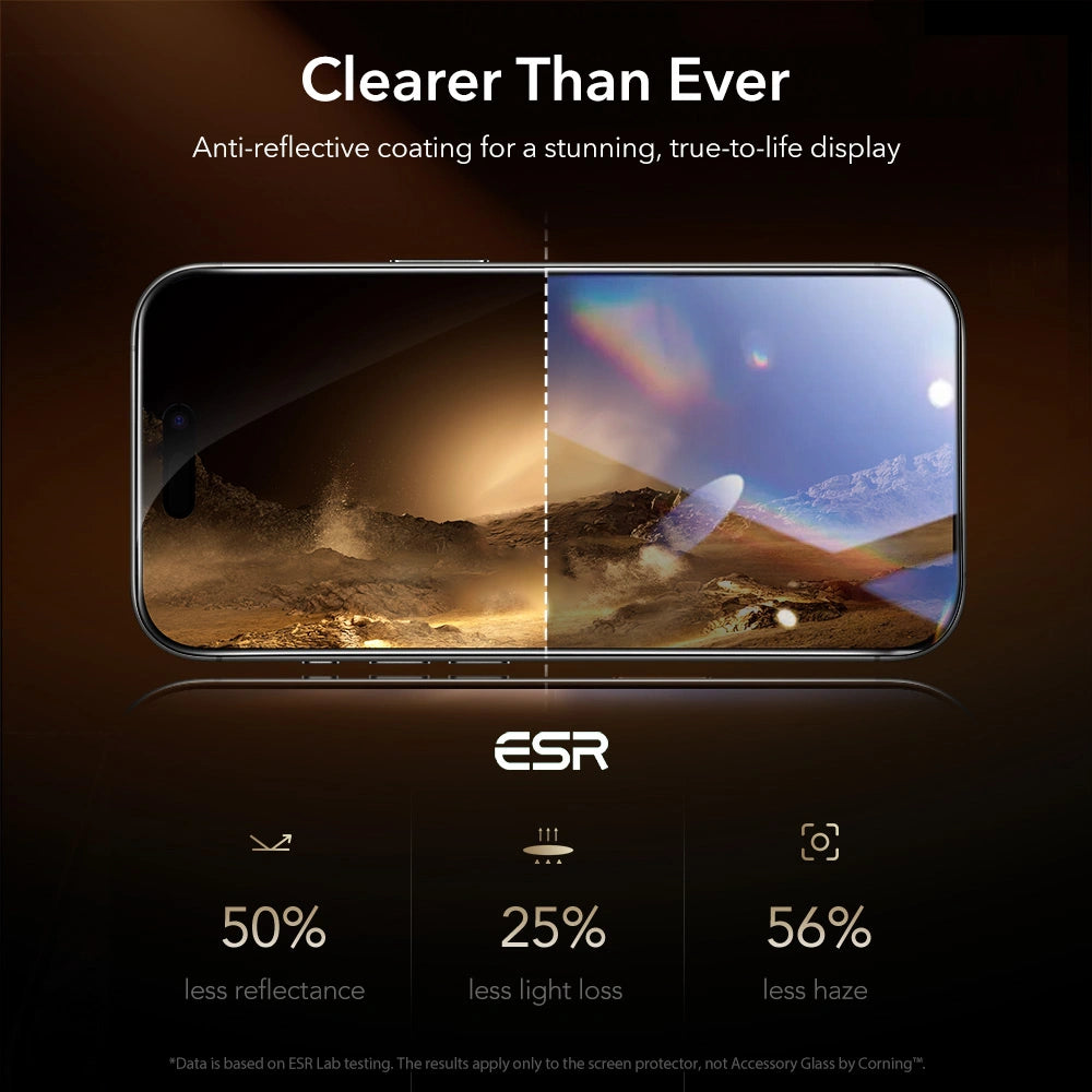 ESR iPhone 16 Pro / iPhone 17 - UltraFit Armorite Pro - Full Screen Αντιχαρακτικό Γυαλί Οθόνης - Black
