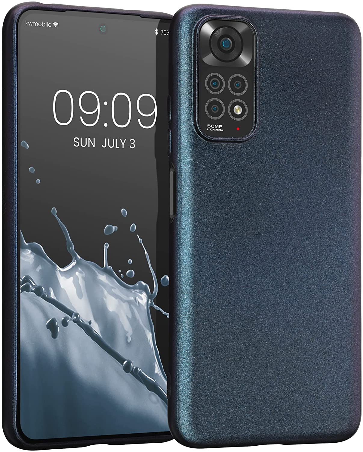 KW Xiaomi Redmi Note 11 / Redmi Note 11S Θήκη Σιλικόνης TPU - Metallic Zodiac Blue - 57370.239