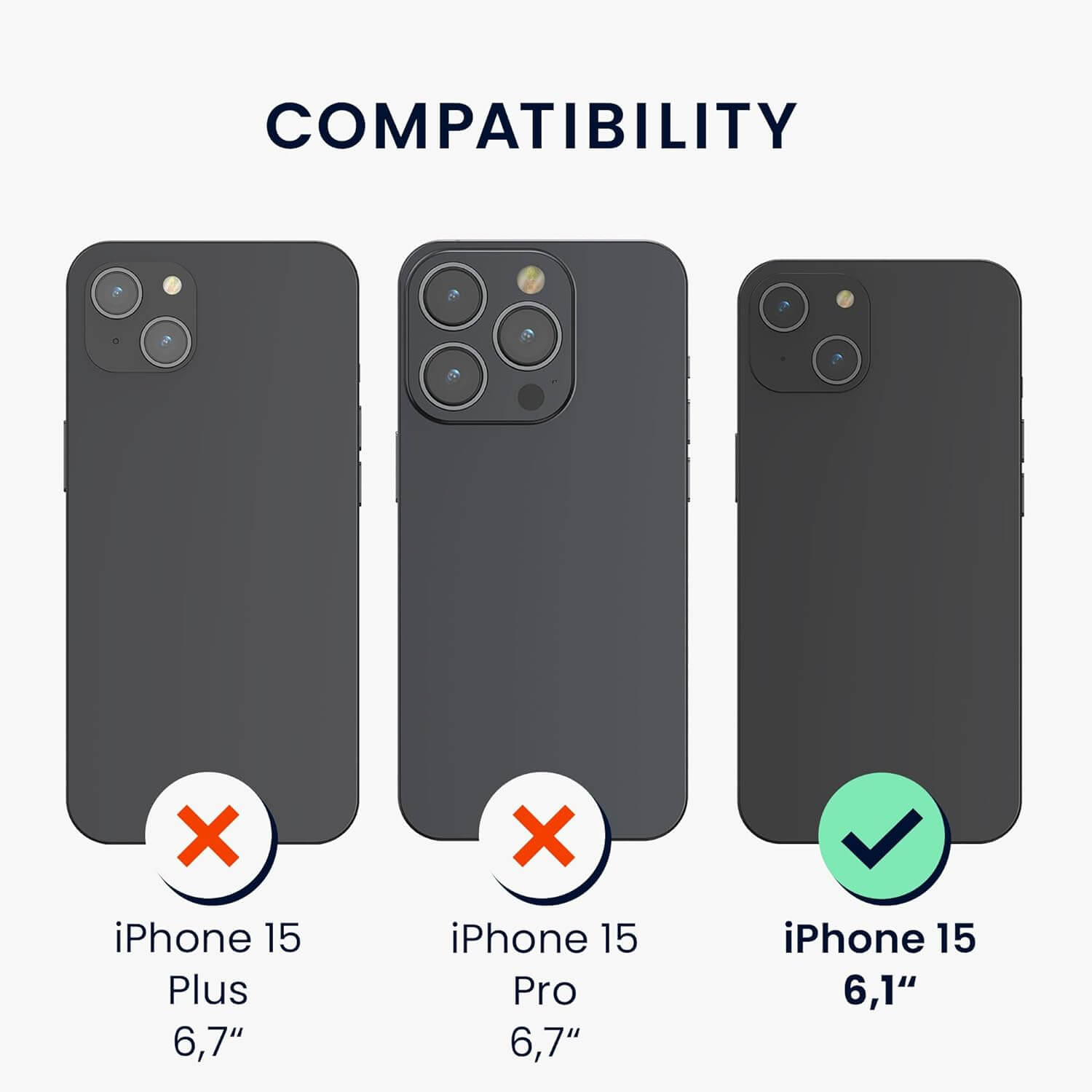 KW iPhone 15 Θήκη από Φυσικό Ξύλο - Dark Brown - 62007.18