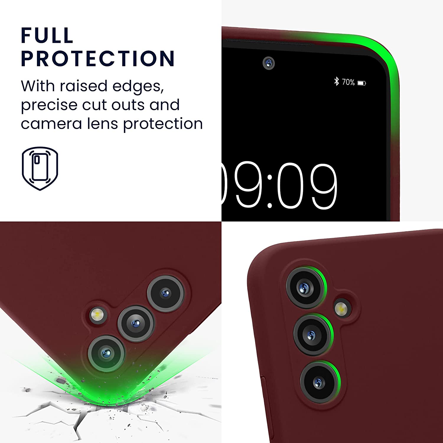 KW Samsung Galaxy A54 5G Θήκη Σιλικόνης Rubberized TPU - Bordeaux Purple - 60795.187