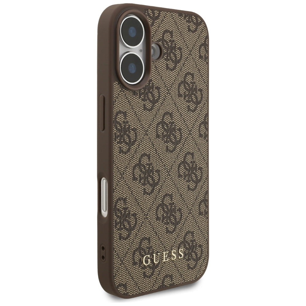 Guess iPhone 17 - 4G Classic - Σκληρή Θήκη με Πλαίσιο Σιλικόνης και Επένδυση Συνθετικού Δέρματος - Brown - GUHCP17SG4GFBR