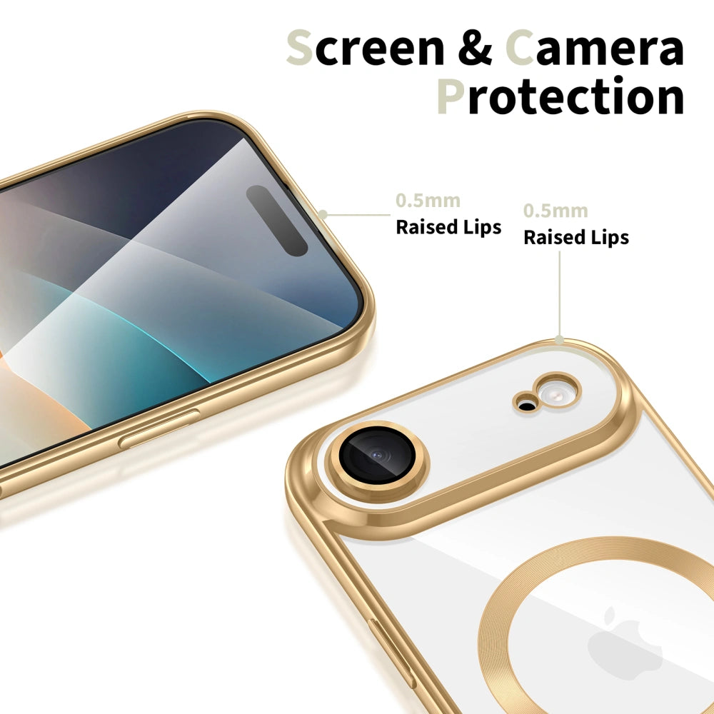 Tech-Protect iPhone Air MagFlex - Θήκη Σιλικόνης TPU με MagSafe - Διάφανη / Shiny Gold