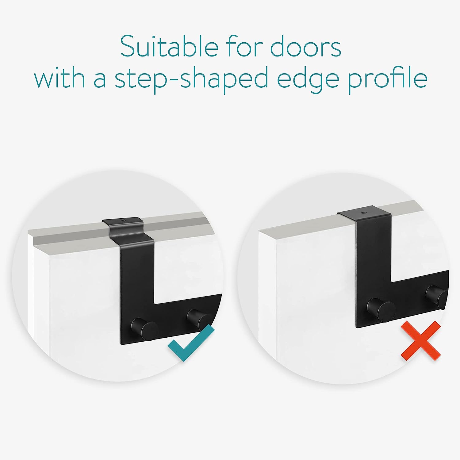 Navaris Κρεμάστρα Πόρτας από Ανοξείδωτο Ατσάλι - Black - 54828.01.01