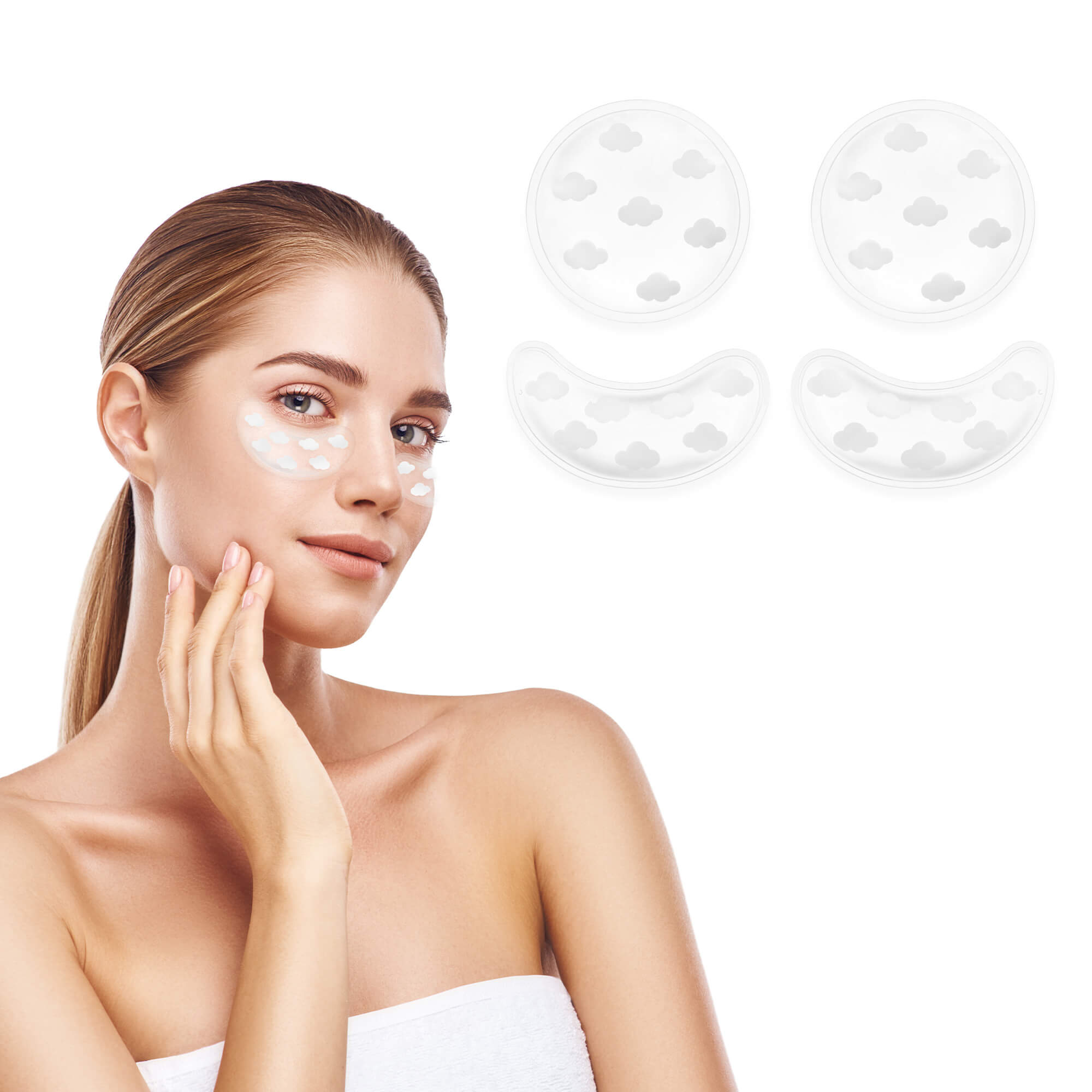 Navaris 2 Σετ Gel Eye Pads Οφθαλμικά Επιθέματα - Διάφανα - 56605.01