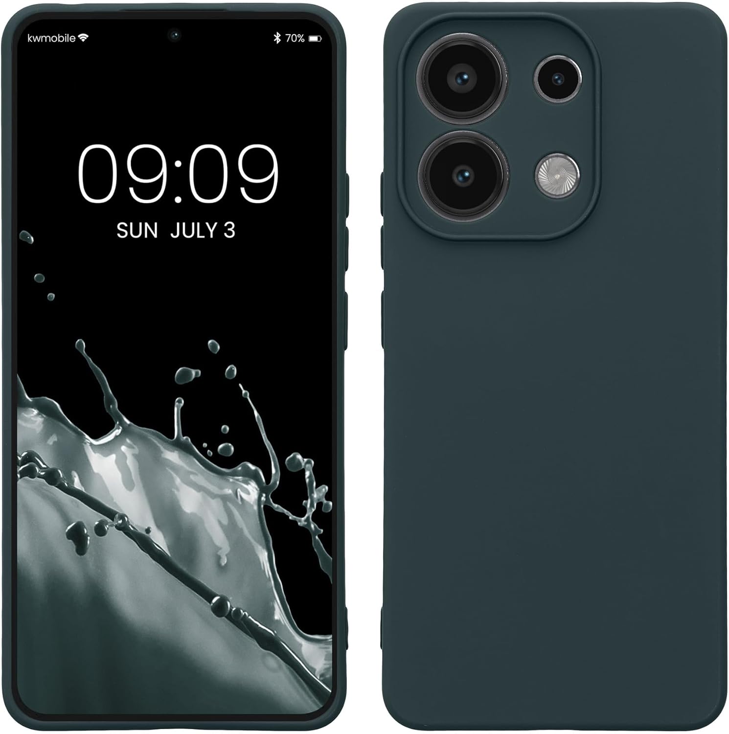 KW Xiaomi Redmi Note 13 4G λεπτή Θήκη Σιλικόνης Rubberized TPU - Dark Slate