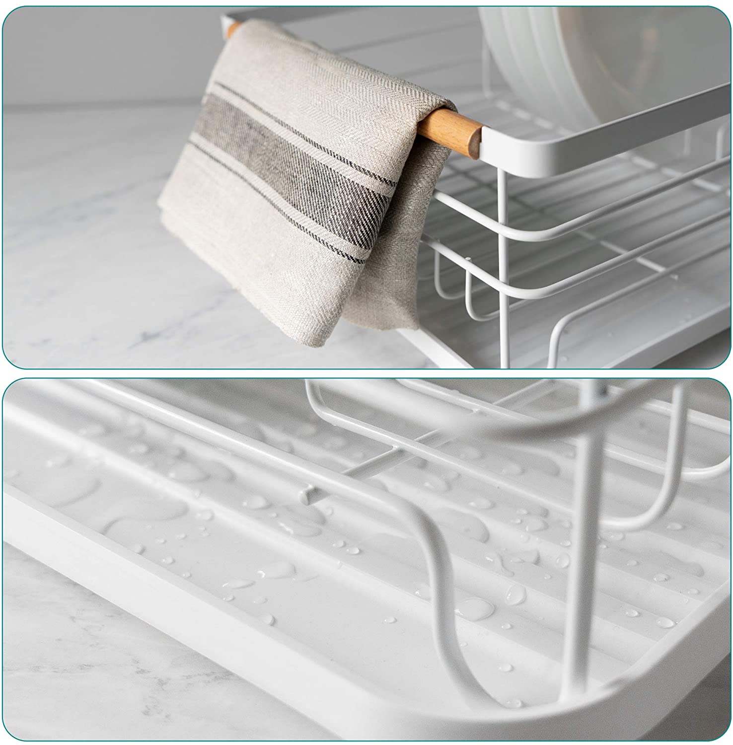 Navaris Στεγνωτήριο Πιάτων - Μαχαιροπίρουνων - 42,5 x 31,5 x 14 cm - White - 52545.01