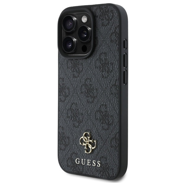 Guess iPhone 16 Pro - 4G Small Classic - MagSafe Θήκη με Επένδυση Συνθετικού Δέρματος - Black - GUHMP16LP4SM4MK