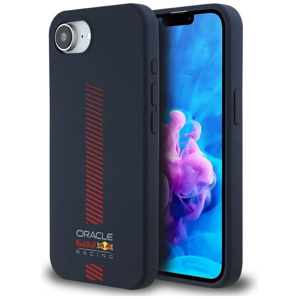 Red Bull iPhone 16e - Powerbar - MagSafe Σκληρή Θήκη με Πλαίσιο Σιλικόνης - Navy Blue - RBHMPSE424SIVGSV